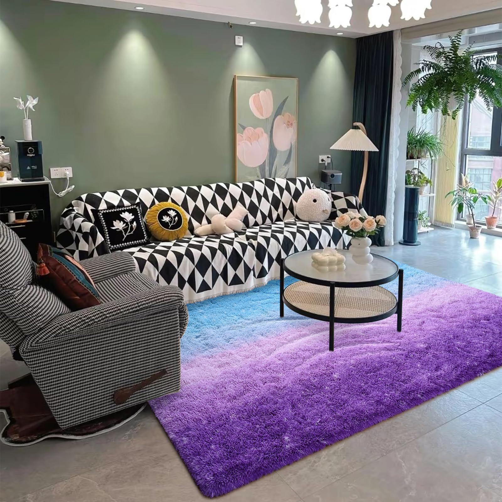 DweIke rug in kids bedroom adding warm colorful decor and comfort