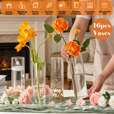 DWLGHT single vase holding a rose stem showing elegant narrow-mouth display