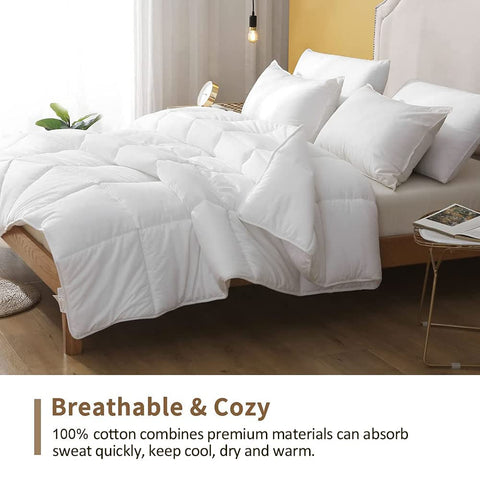 DWR cotton cover close-up texture highlighting softness and breathability