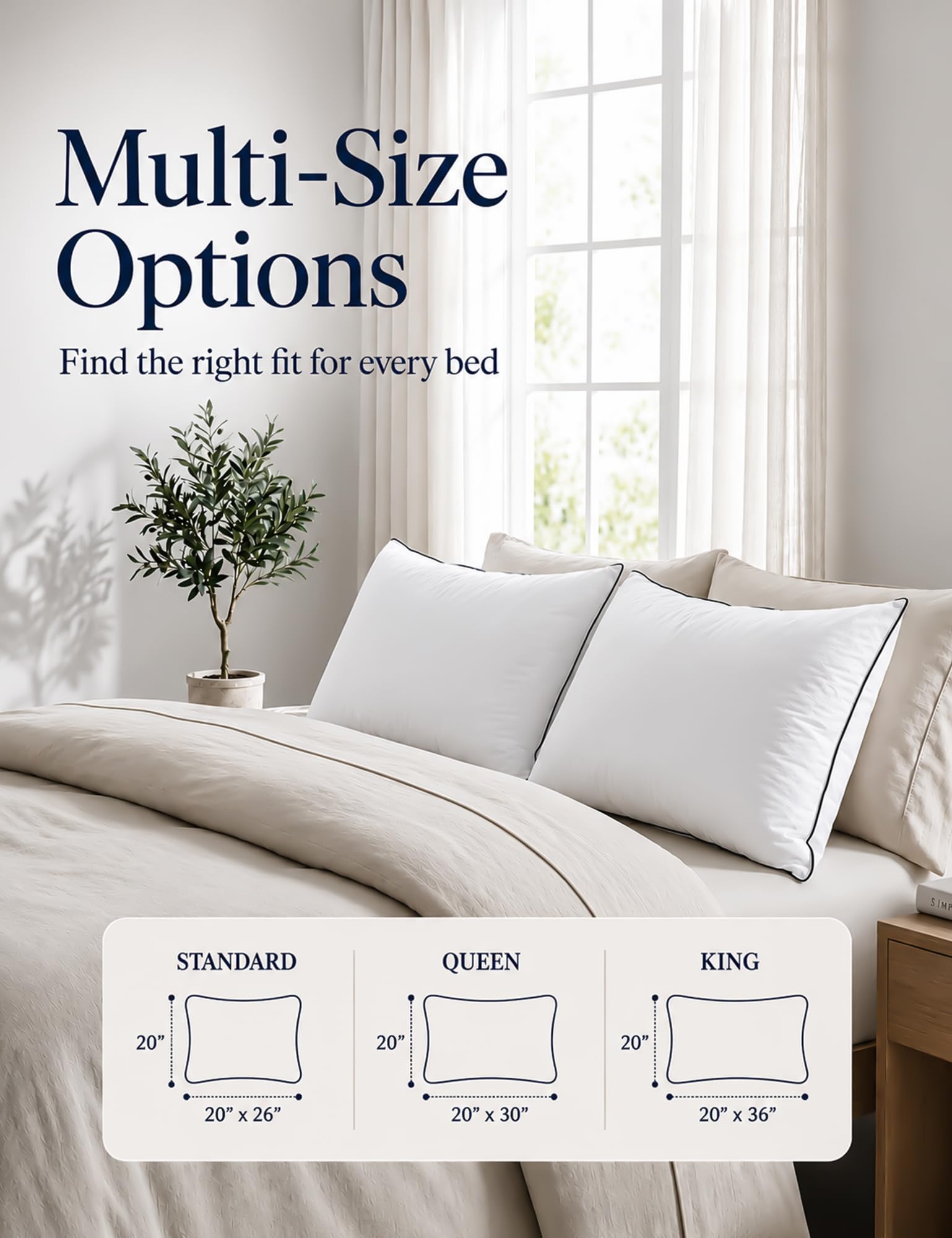 DWR goose pillow organic certification label highlighting responsible sourcing