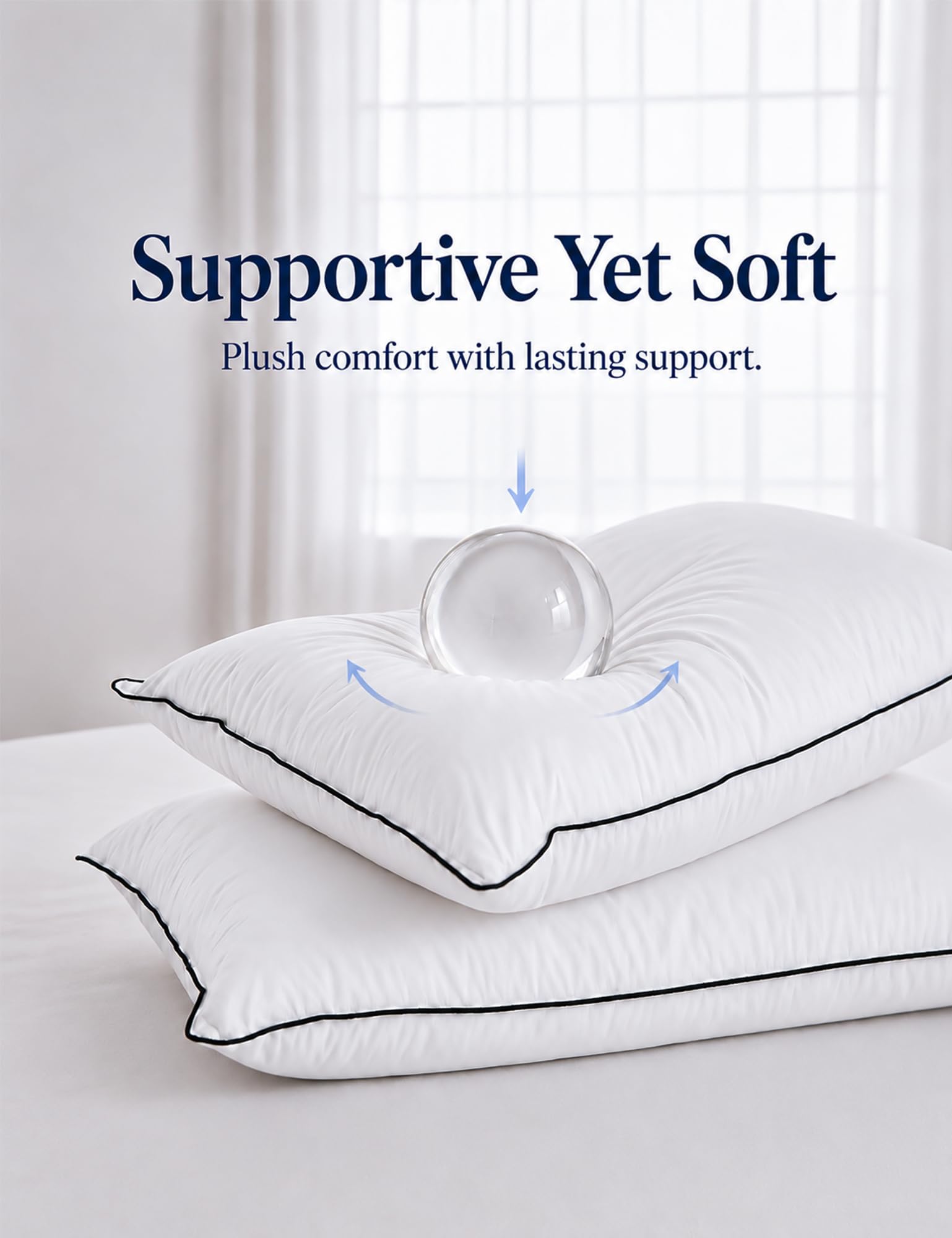 DWR goose pillow fabric close-up showing soft organic cotton texture