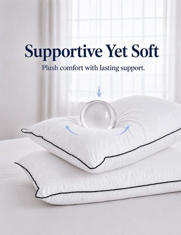 DWR goose pillow fabric close-up showing soft organic cotton texture