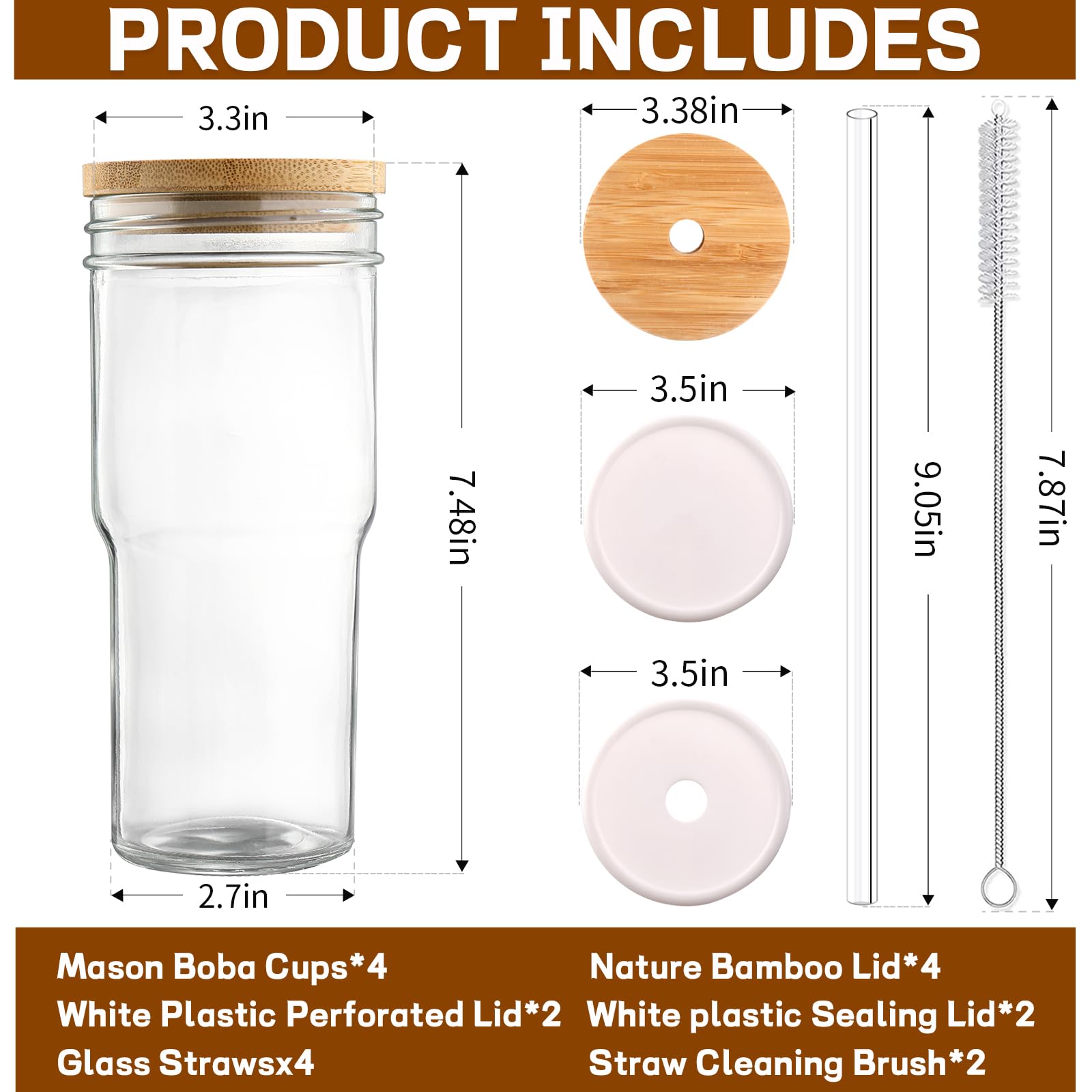 DWTS DANWEITESI glass straw detail with brush showing easy cleaning benefit