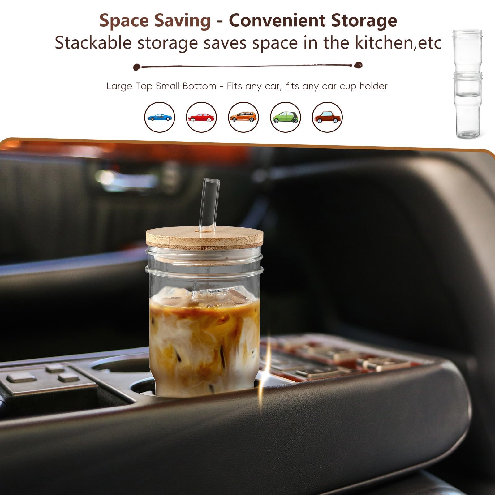 DWTS DANWEITESI lifestyle image with iced coffee showing portable convenience