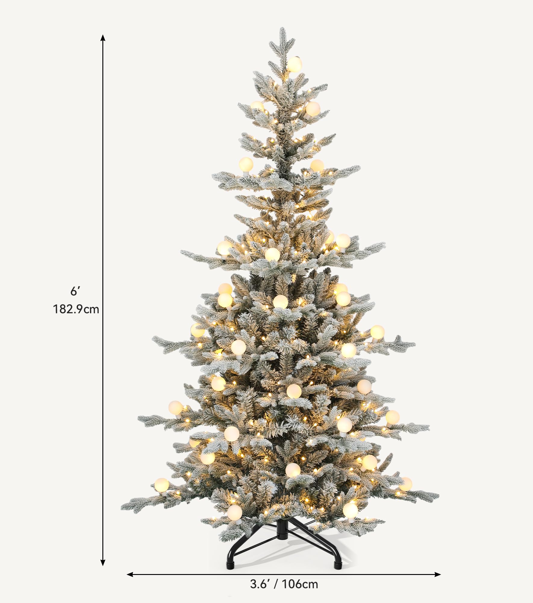 DWVO tree decorated in living room showing mood lighting and seasonal styling benefit
