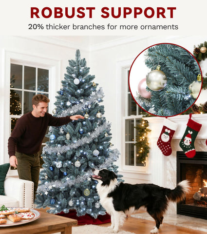 DWVO tree in living room setting creating festive ambiance for home gatherings