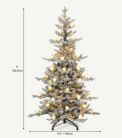 DWVO tree lit in evening room creating warm ambience and festive glow
