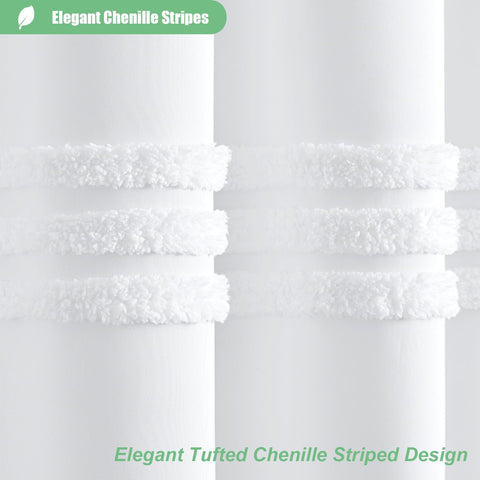 Dynamene close-up showing tufted chenille stripes and soft textured finish