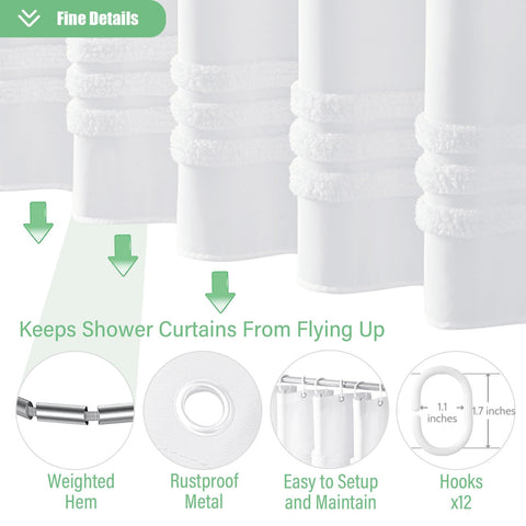 Dynamene included 12 plastic hooks and grommets for quick installation