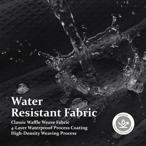 Dynamene water beading on fabric demonstrating repellency and easy drying