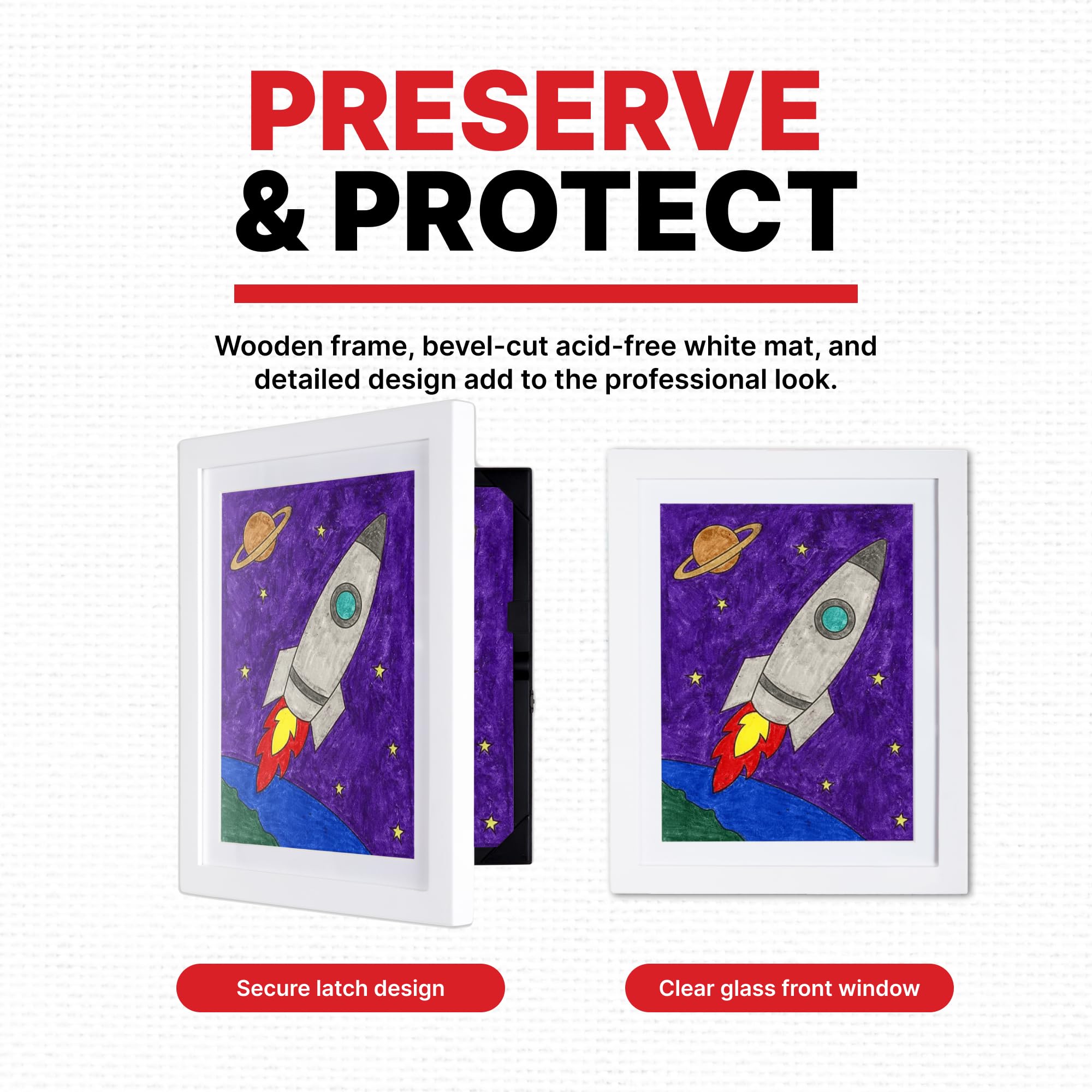 Dynamic Frames mounted vertically and horizontally offering flexible display options