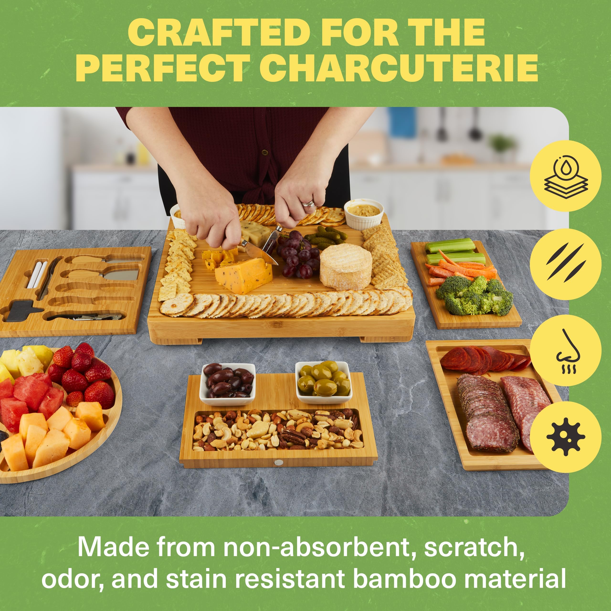 Dynamic Gear serving accessories arranged on board to display variety and versatility