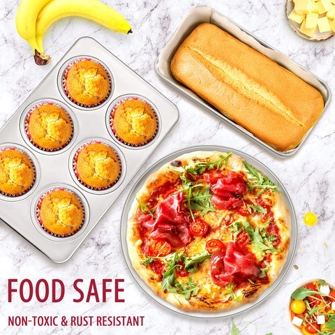 E-far cookie sheet and baking sheet showing flat surfaces for crisp edges
