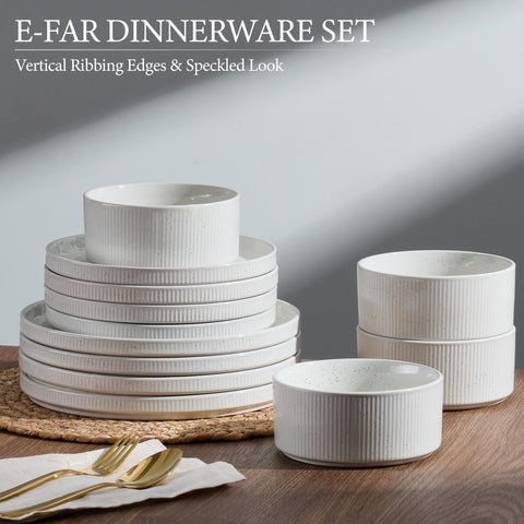 E-far stacked plates and bowls in a cabinet saving space