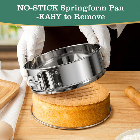 E-Gtong cake in pan served illustrating even edges and professional-looking dessert