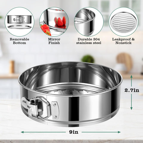 E-Gtong lifestyle kitchen setting with pan and finished cheesecake showcasing entertaining readiness
