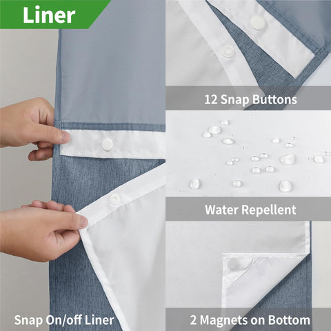 eachope curtain installed in bathroom offering a hotel-like atmosphere