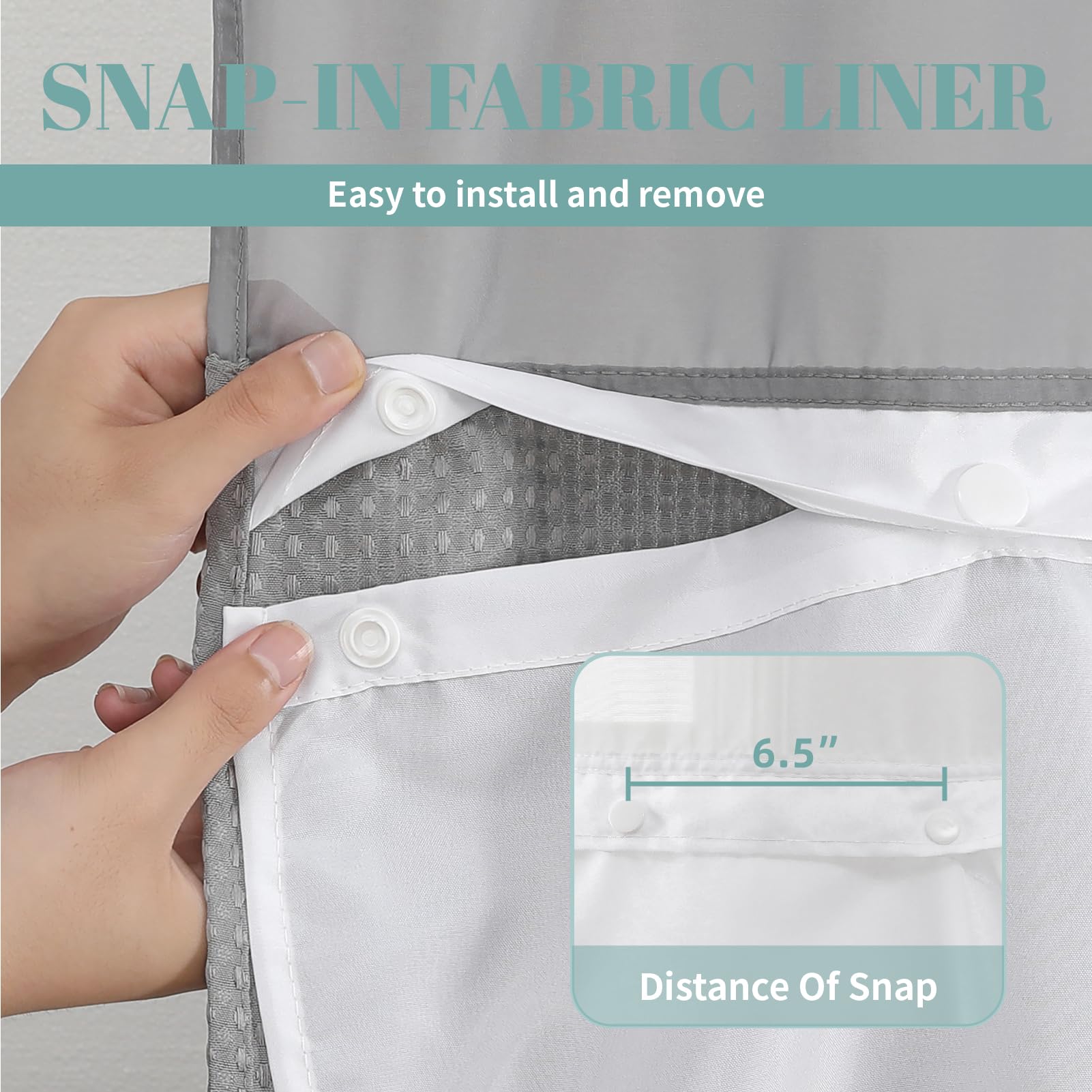 eachope magnetic bottom corner holding liner in place to reduce water splash