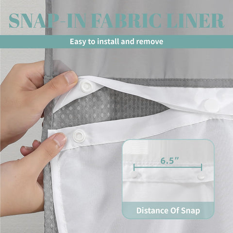 eachope magnetic bottom corner holding liner in place to reduce water splash