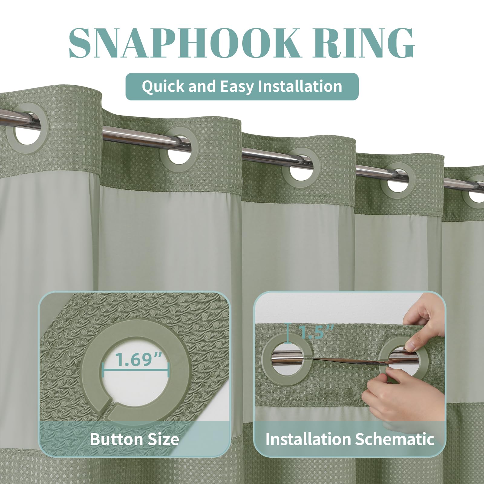 eachope snapped-in liner attachment showing easy removal and secure fit