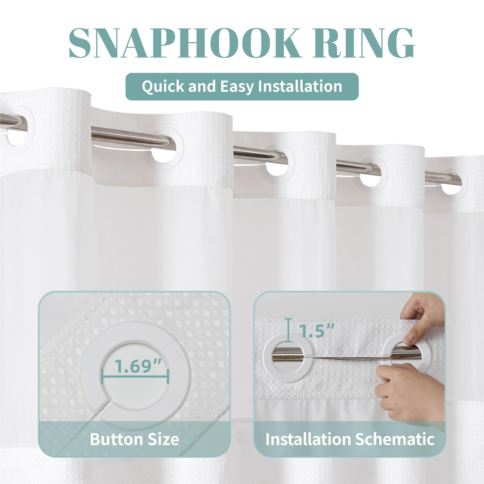 eachope snap-in liner attachment view showing removable liner convenience for laundering