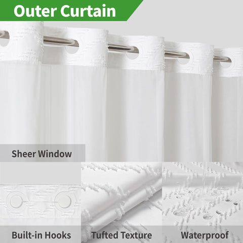 eachope translucent top window detail admitting light while maintaining shower privacy