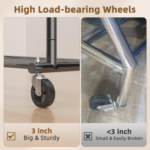 EAGMAK caster wheel and brake close-up for smooth movement and locking