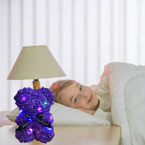 EALEBE nighttime glow of lit bear, mood lighting for evening atmosphere