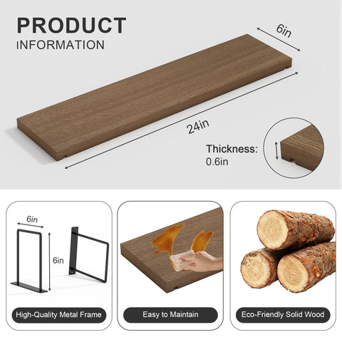 EALLRINEC three shelves mounted in living room creating organized display and extra surface