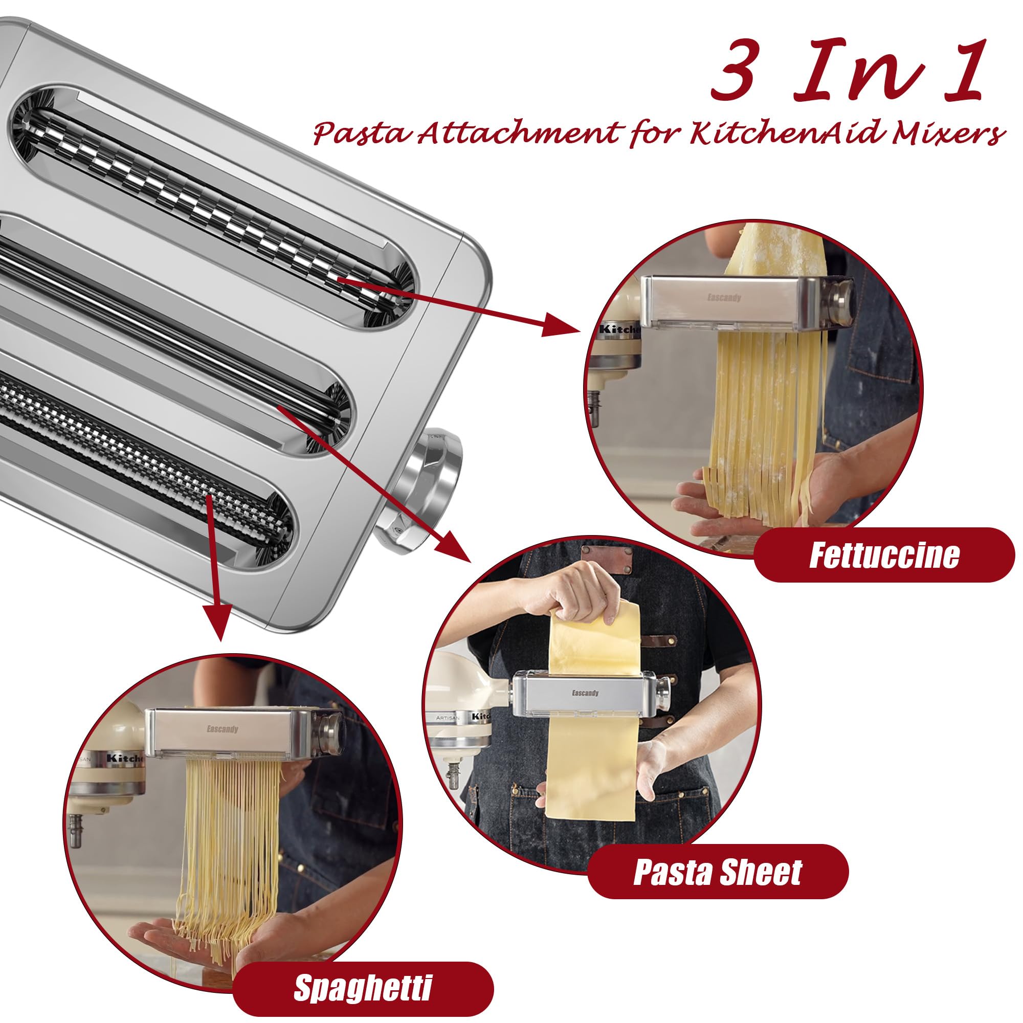 Eascandy fresh pasta sheets and cut noodles showing finished texture and uniformity