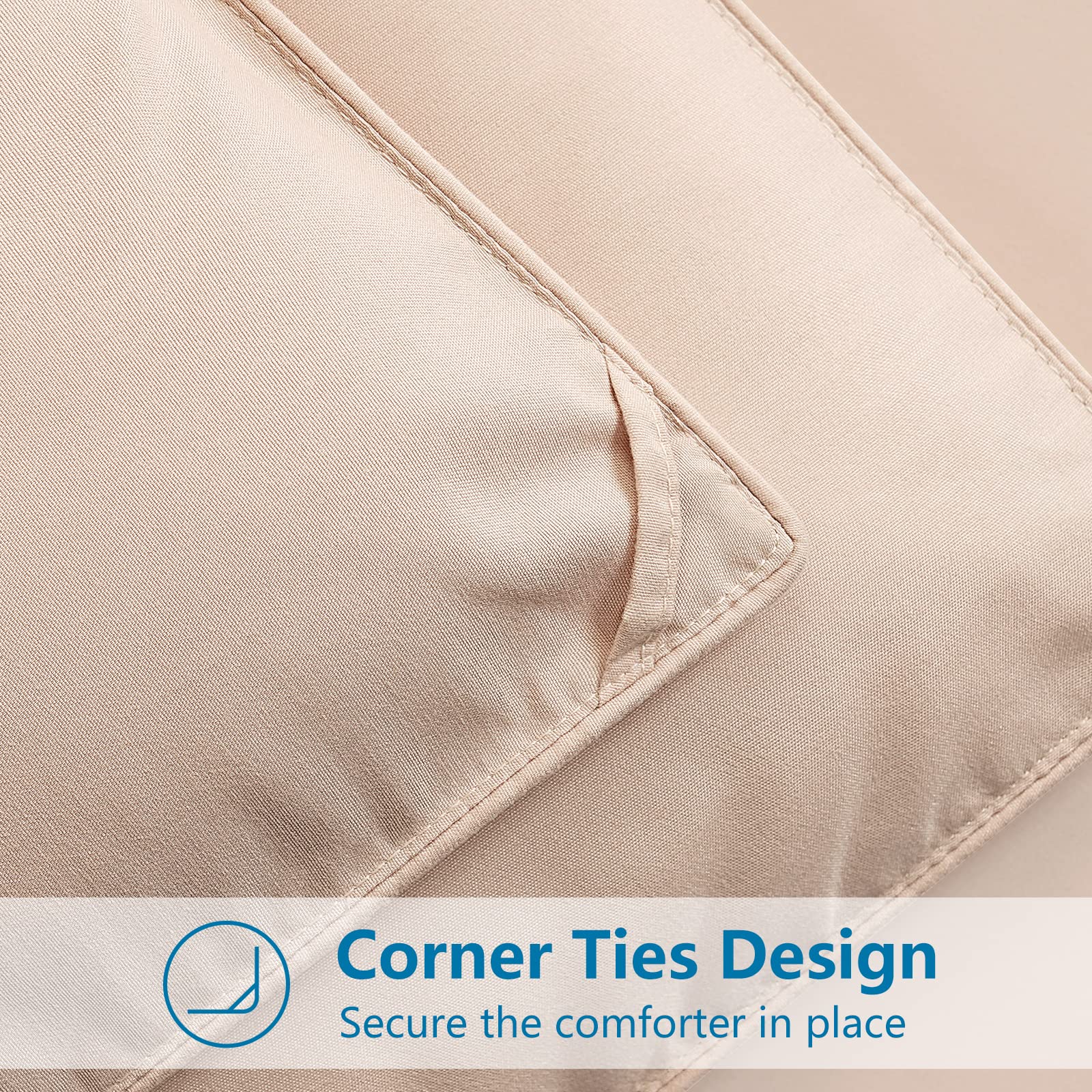 EASELAND edge hemming and label close-up highlighting reinforced seams and durability