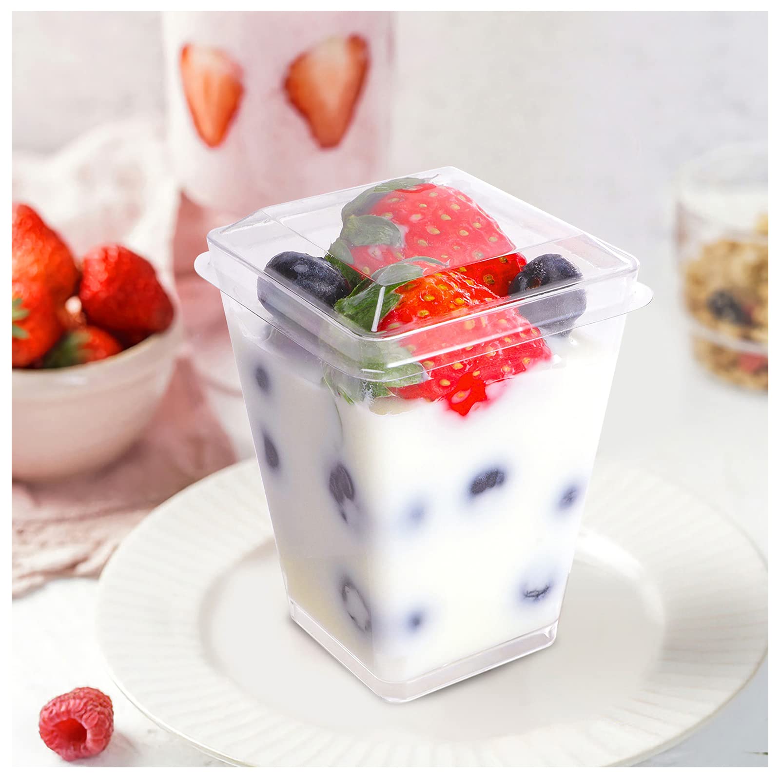 EASERCY included spoon and lid displayed together for convenient single servings
