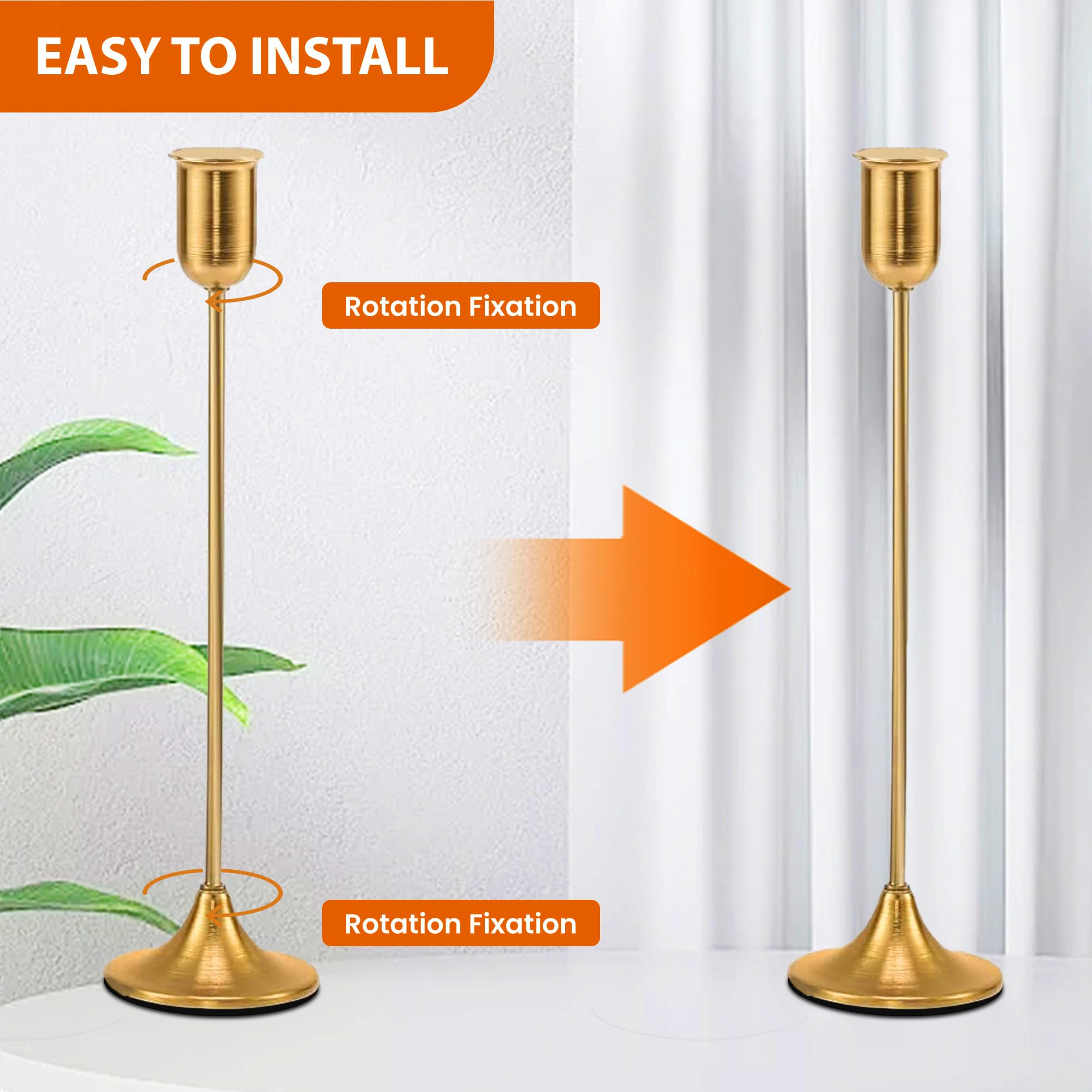 EAST FLAME with LED cone candles lit, offers flameless safe lighting option