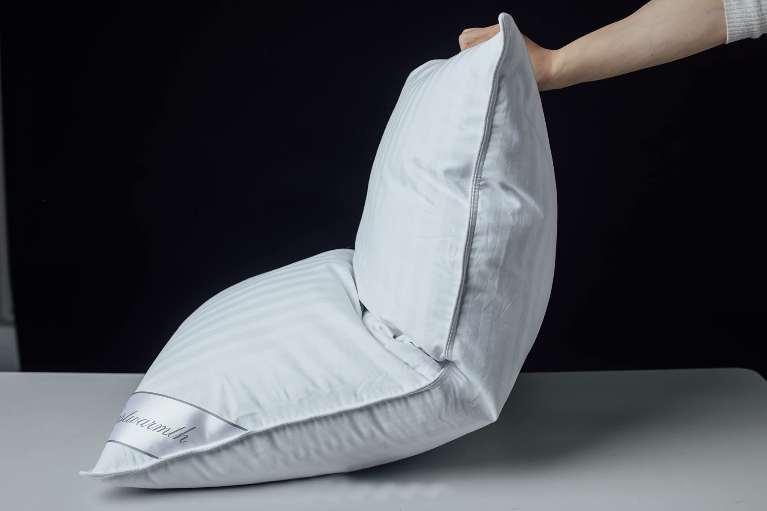 eastwarmth pillow in bed lifestyle setting illustrating comfortable sleep and clean look