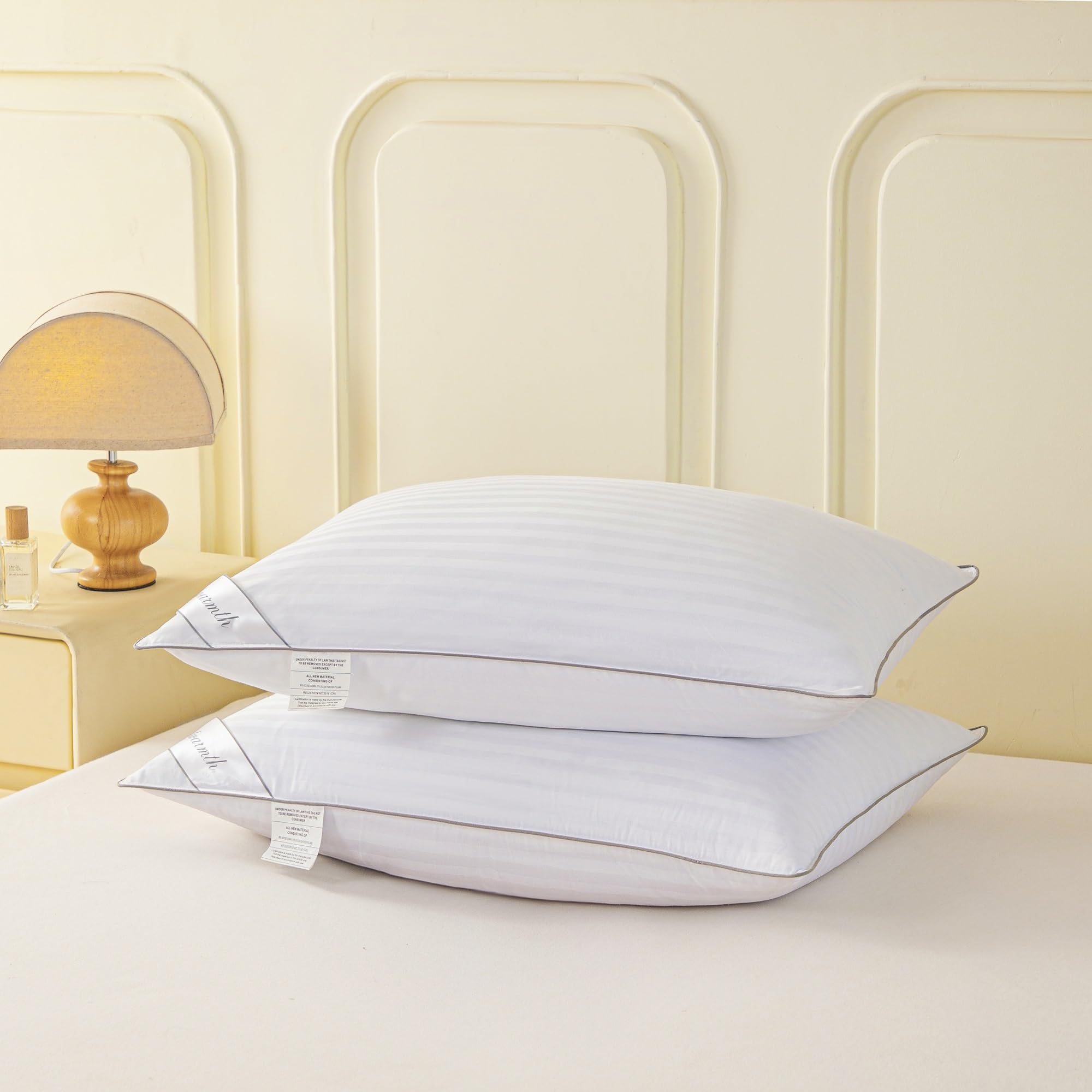 Eastwarmth seam and grey self-piping detail reducing feather escape and boosting durability