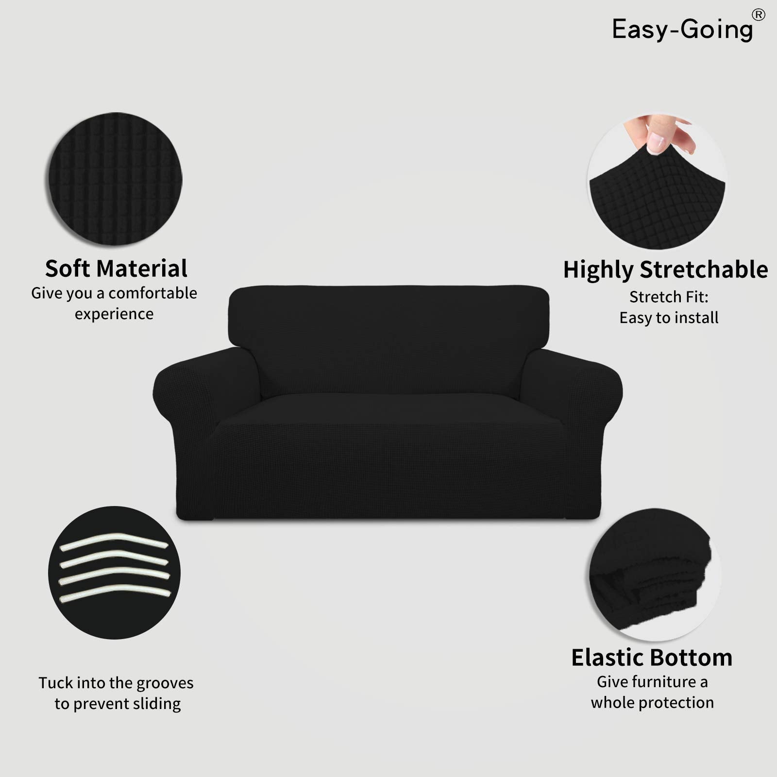 Easy-Going cover displayed in living room providing instant furniture upgrade