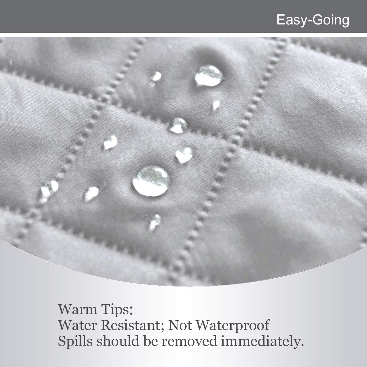 Easy-Going elastic back detail keeping cover snug and secure