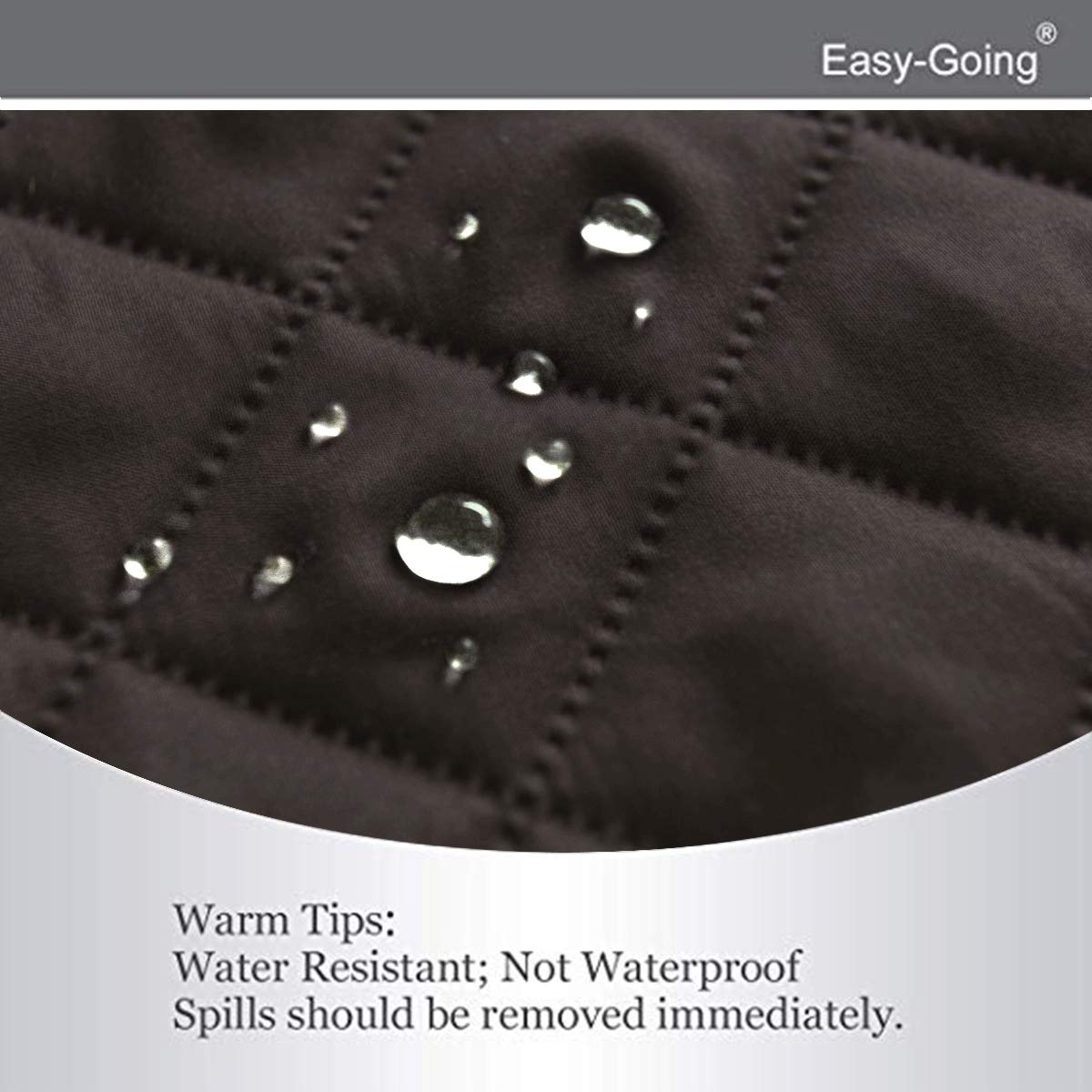 Easy-Going rear elastic band fitted across back demonstrating secure hold