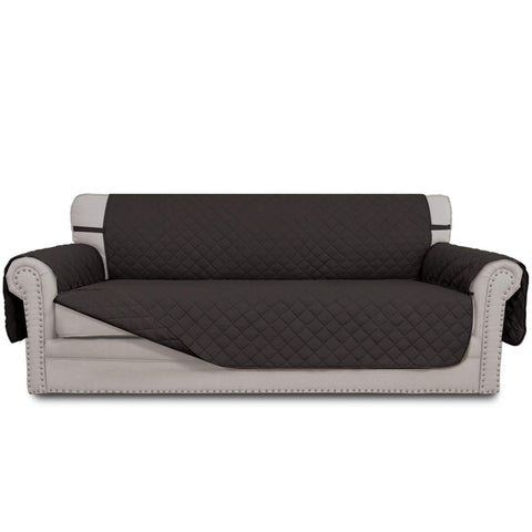 Easy-Going front view showing full chocolate sofa cover and clean finished look
