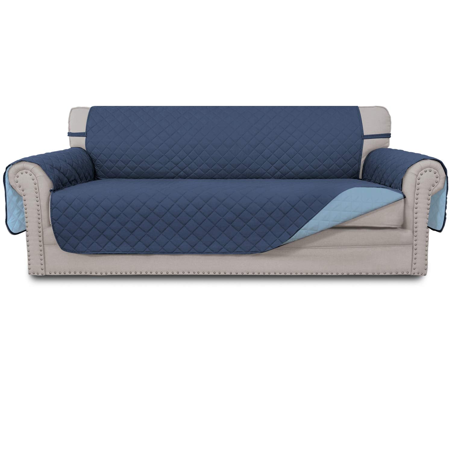 Easy-Going front view showing dark blue side and neat fit benefit