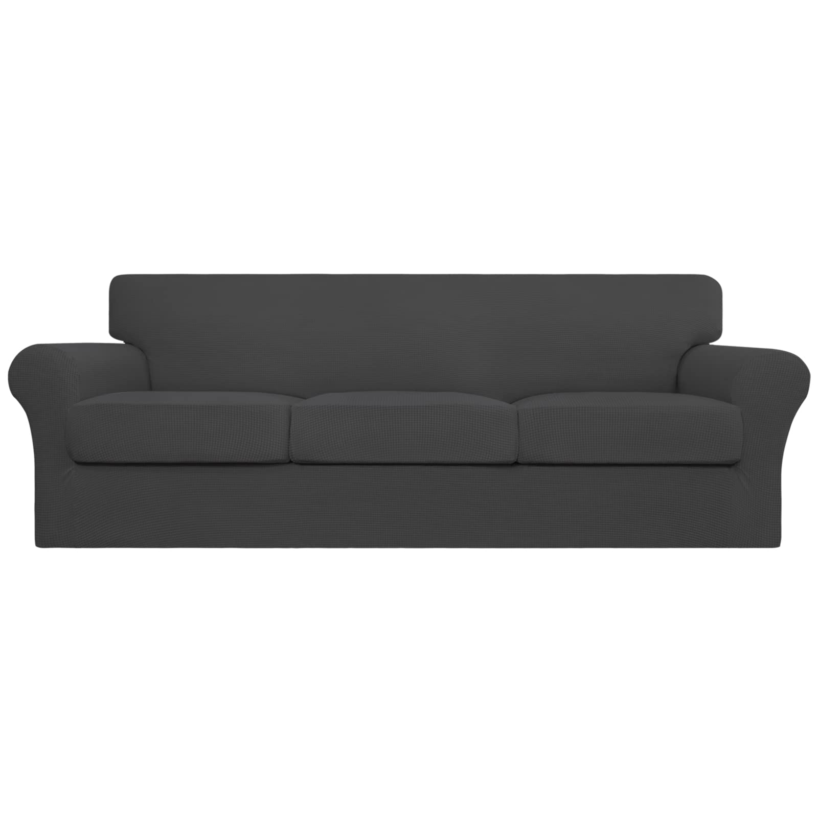 Easy-Going front view of dark gray cover showing fitted look and protection