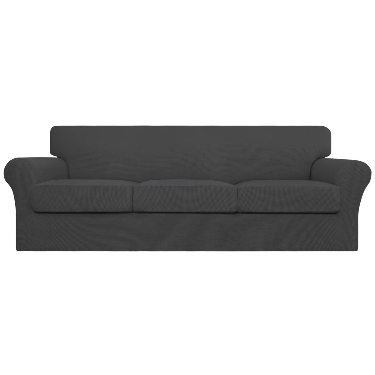 Easy-Going front view of dark gray cover showing fitted look and protection