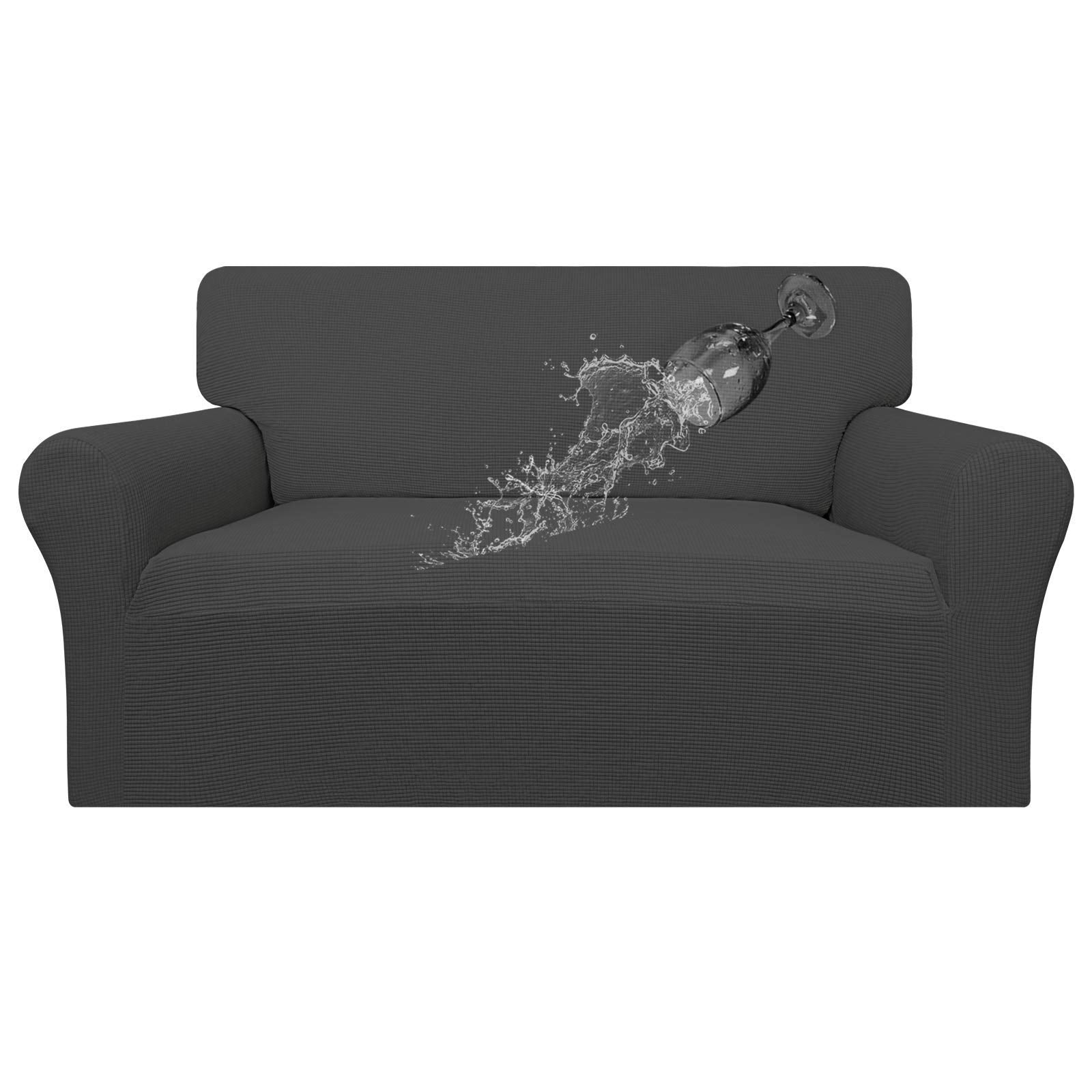 Easy-Going front view of loveseat cover showing neat fit and protection
