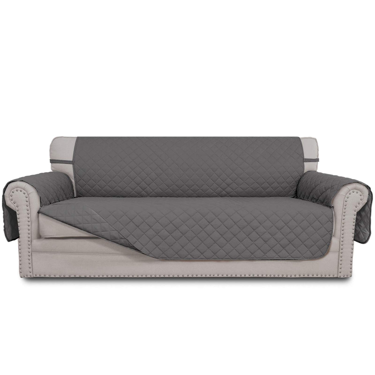 Easy-Going front view showing full slipcover protecting sofa and adding style