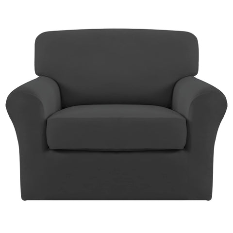 Easy-Going front view of armchair covered showing fresh look and protection