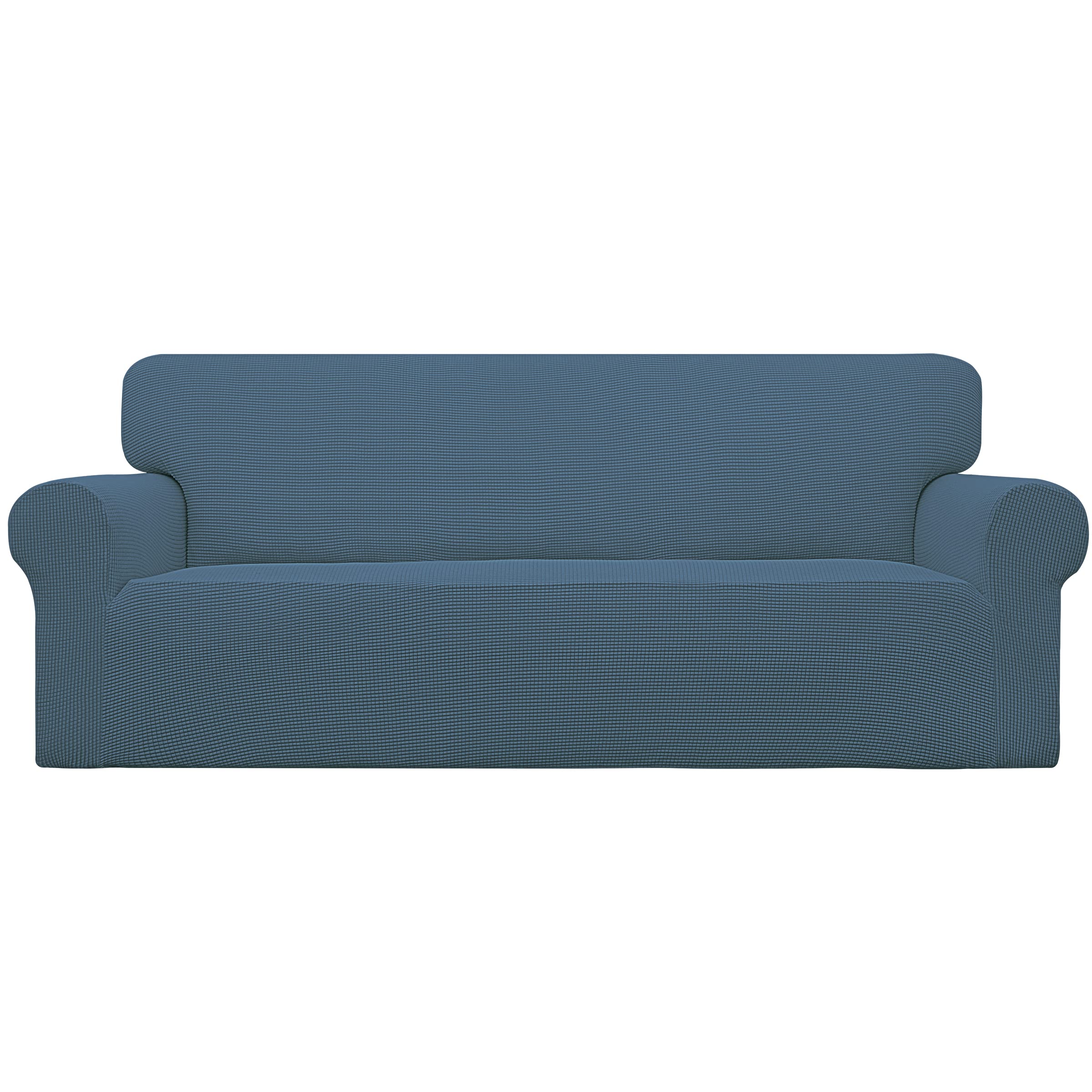 Easy-Going front view bluestone cover fits sofa and refreshes appearance