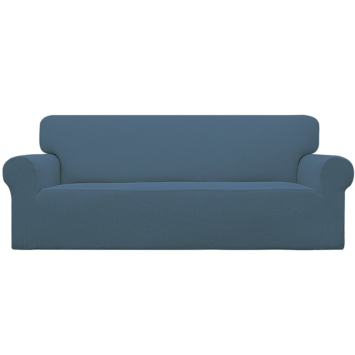 Easy-Going front view bluestone cover fits sofa and refreshes appearance