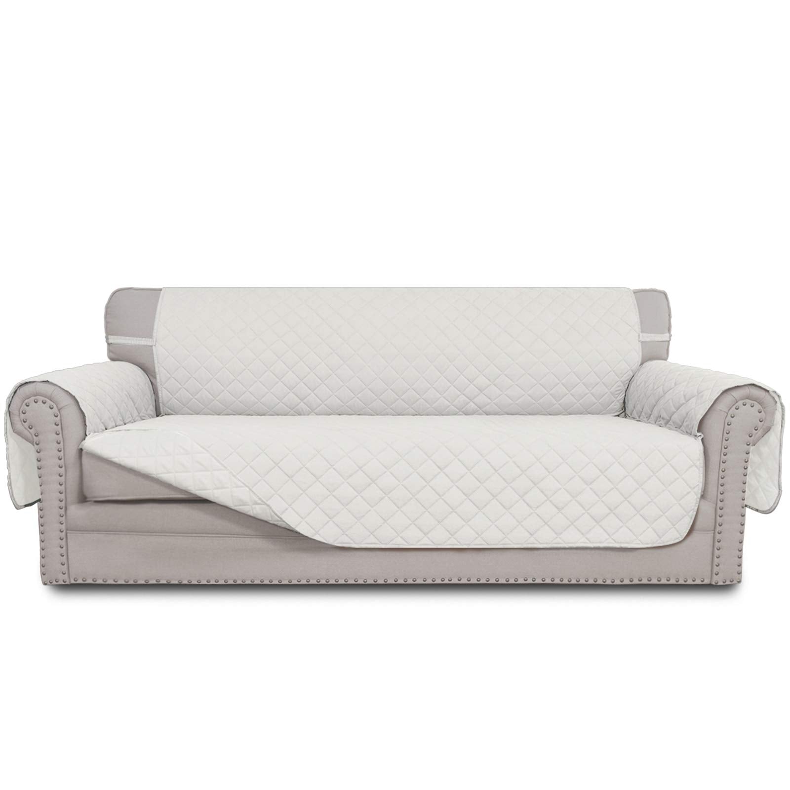 Easy-Going front view on three-cushion sofa showing protective fit