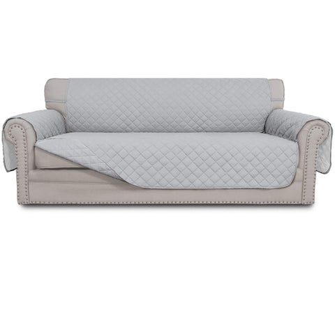 Easy-Going front view of cover on three-cushion sofa protecting upholstery