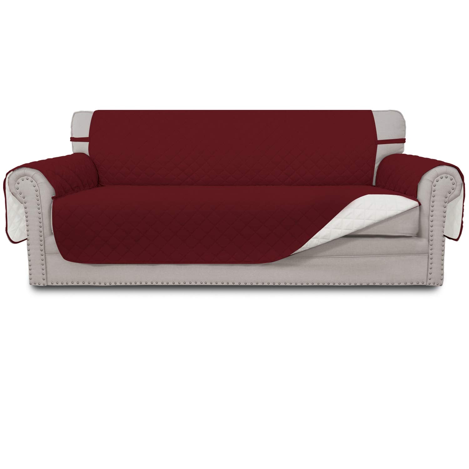 Easy-Going front view on 3-cushion sofa showing protection and style